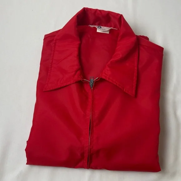 Men's Red Windbreaker Jacket - Picture 7 of 7